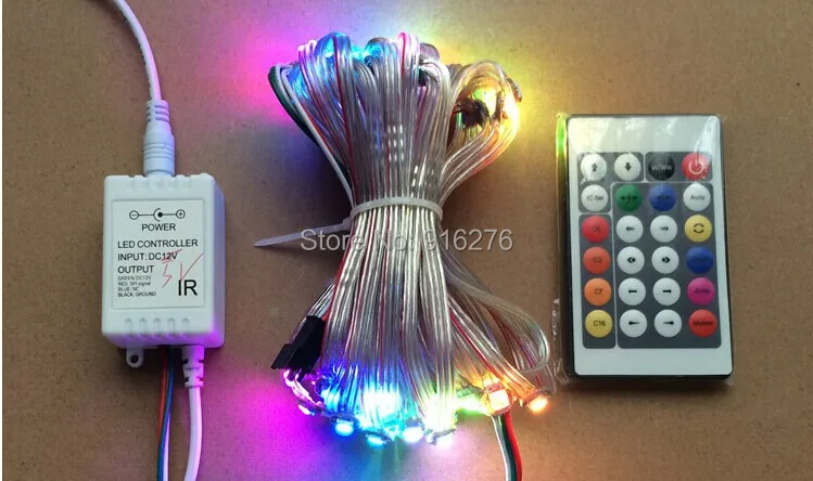 1 х 50 светодиодов/лот адресуемых предварительно припаянных WS2812B WS2811 SK6812 led RGB пикселей полосы модуль шнура с 12 см провода 5 В