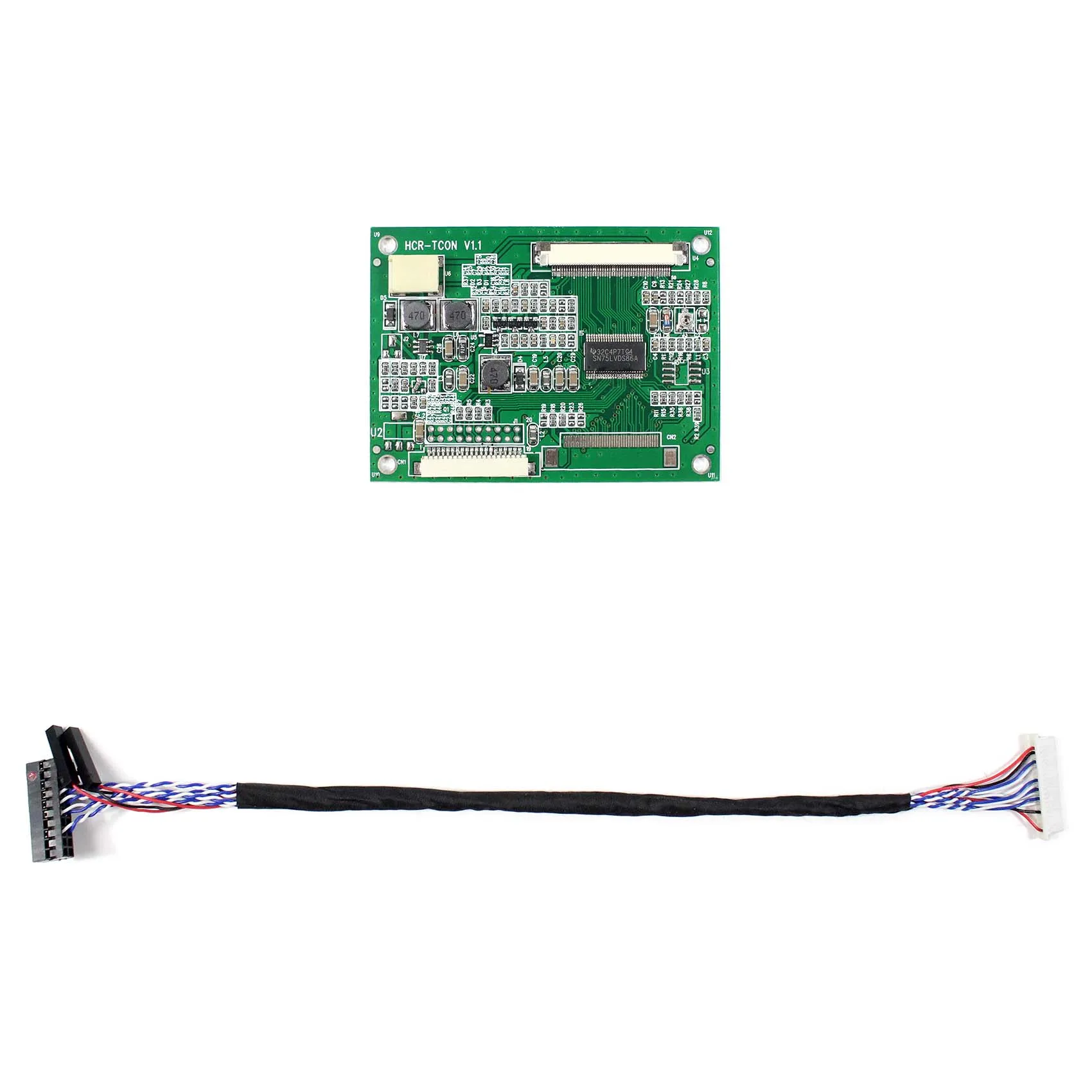20 контактный LVDS сигнал в TTL с поддержкой разрешения 800x480 800x600 для AT080TN52