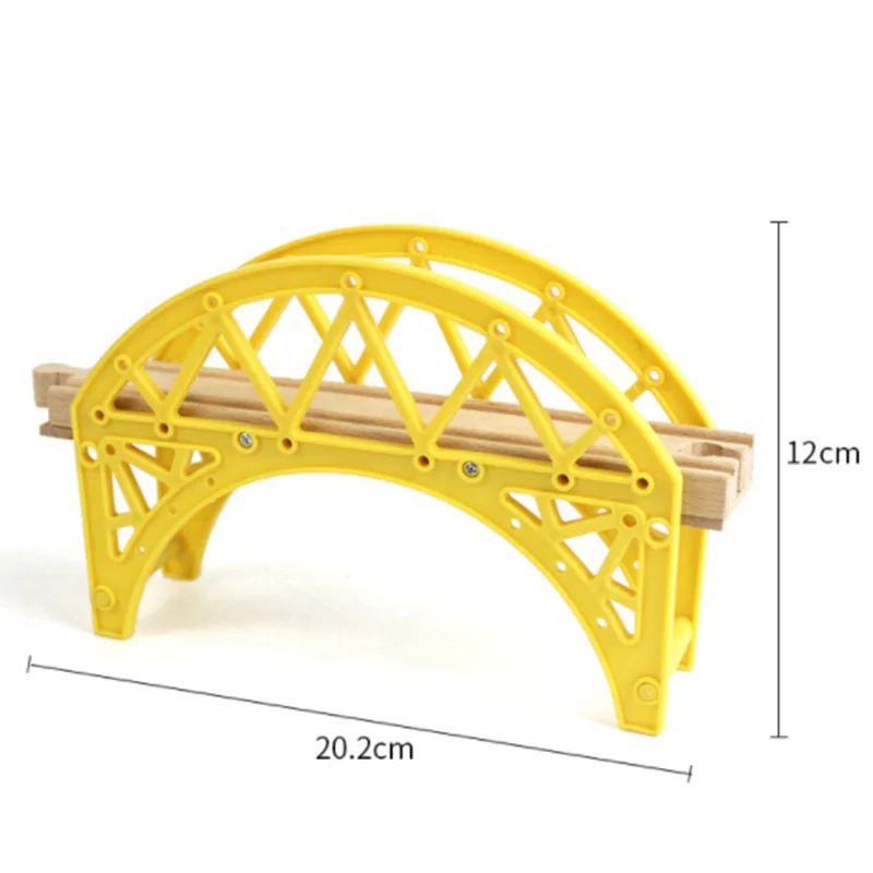 

DIY Hand Crafted Wooden Track Train Railway Bridge Accessories Component Toy New
