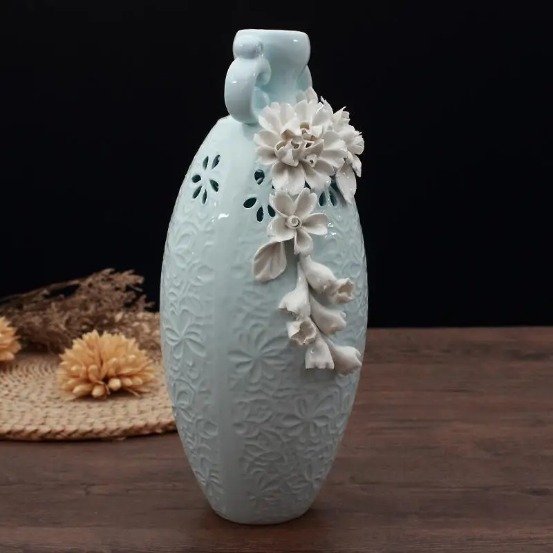 Стиль, новая ваза, украшение ручной работы, керамическая Цветочная композиция, ремесла, свадебный подарок