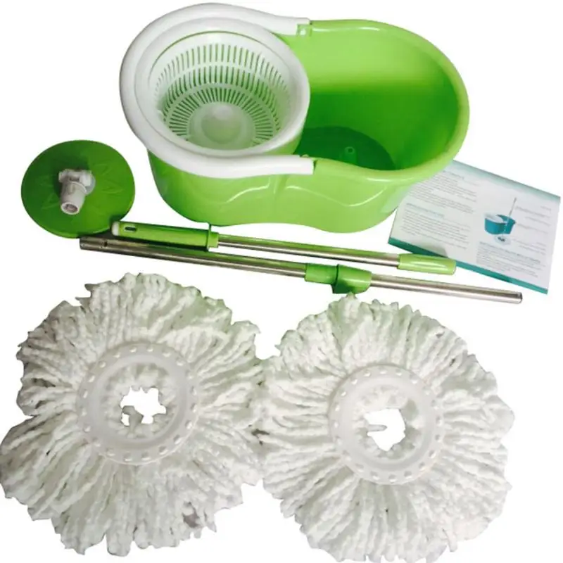 

Green Rotating Mop Microfiber Material Powerful Cleaning Performance Home Practical Assembly Kit 2019 New