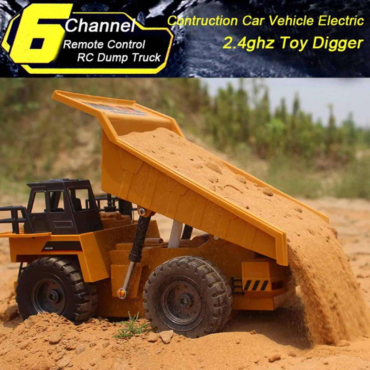 

RC Dump Truck 6 Channel 2.4G Remote Control Construction Truck Model Engineering Vehicle Kid RC Model Toy