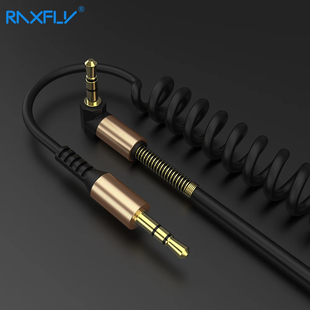 

RAXFLY Jack 3.5 Audio Cable For Xiaomi redmi 5 plus Oneplus 5t Jack Speaker Cable Car Headphone Speaker AUX Cord Spring Cables