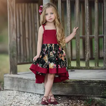 

pudcoco Baby Girls Dress Party Tull Princess Pageant Floral Dress Princess Pageant party birthday formal dress baby girl clothes