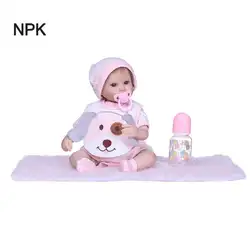 NPK 40 см Детские куклы Reborn игрушки Детские Силиконовые симуляторы Reborn Детские куклы очаровательные реалистичные малыши спящие