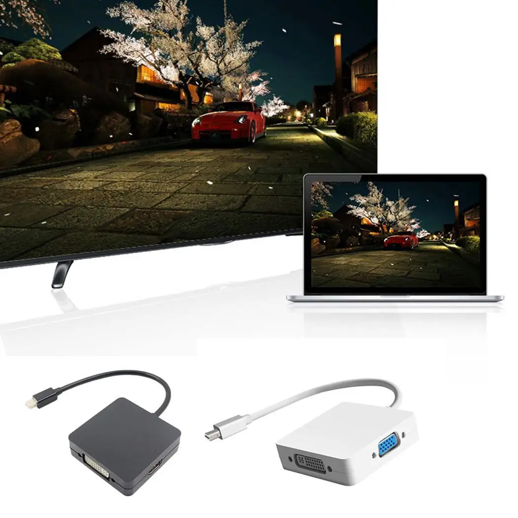 Мини Дисплей Порт DP в HD мультимедийный интерфейс VGA DVI конвертер кабель 19 см/7 5