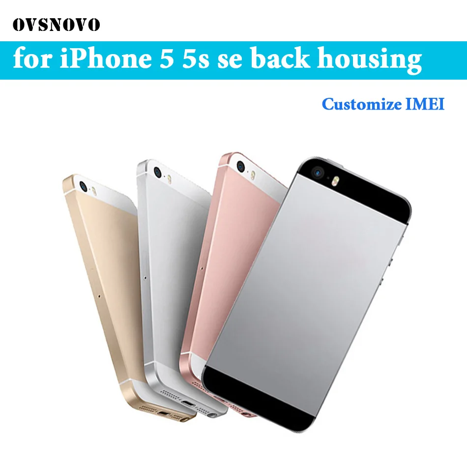 

Back housing for iPhone 5 5s Battery Cover custom Housing Case for iPhone SE Middle Chassis Body Replacement +Buttons&Sim Tray