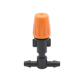 

1/4 Inch Orange Garden Irrigation Sprinkler With Tees Connector Agriculture Fogger Cooling For 4/7 Mm Garden Hose 10 Pcs