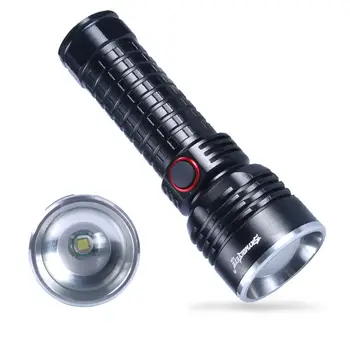 

500lm Ultra Bright Tactical LED Flashlight Torch with USB Charging Adjustable Focus 5 Work Modes