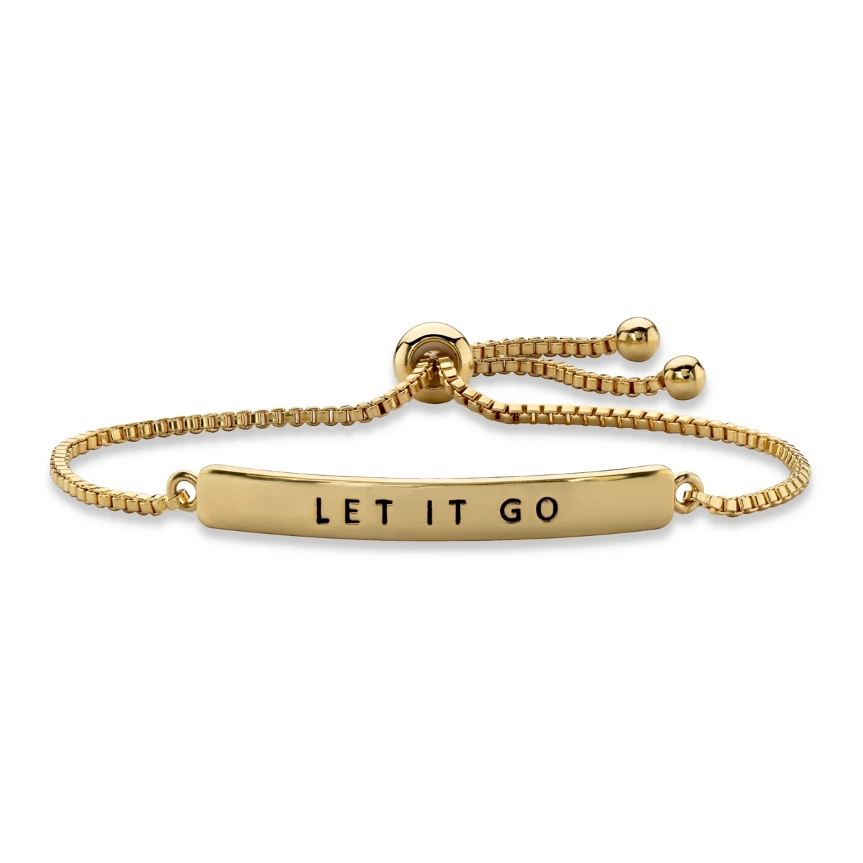 &quotLet It Go&quot доска Drawstring браслет со слайдером 14 k желтое золото-цветной 10&quot |