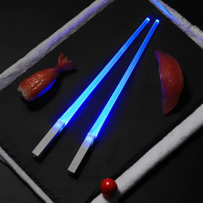 

1 Pair of Light Up LED Lightsaber Chopsticks Durable Lightweight Portable BPA Free and Food Safe Kitchen Creative Tableware