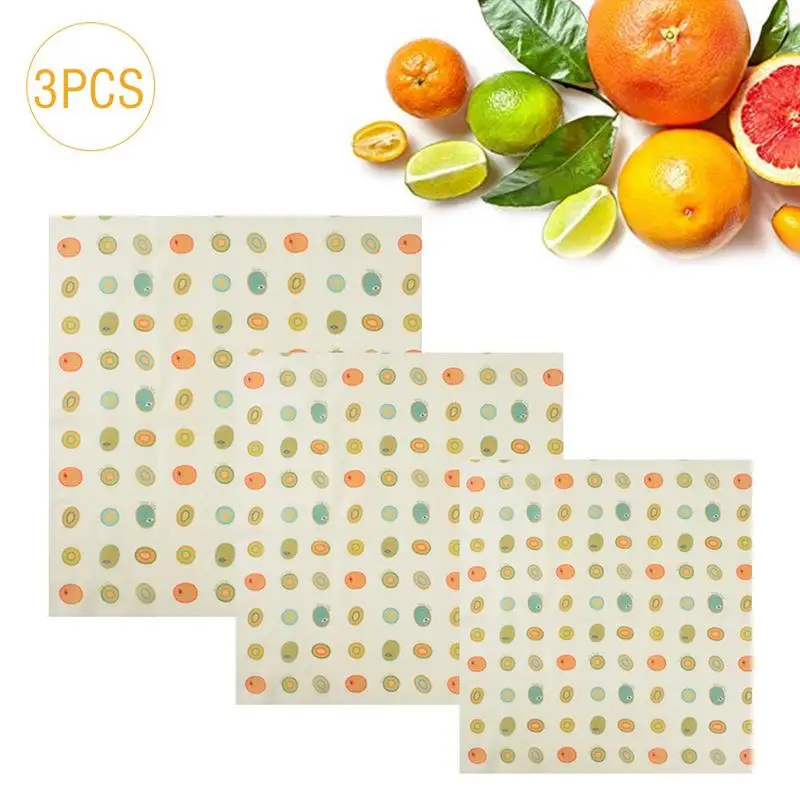 

Beeswax Food Wrap Fresh Cloth Instead Of Cling Film Reusable Beeswax FDA Eco Friendly Food Grade Plastic Free Packaging Wrap