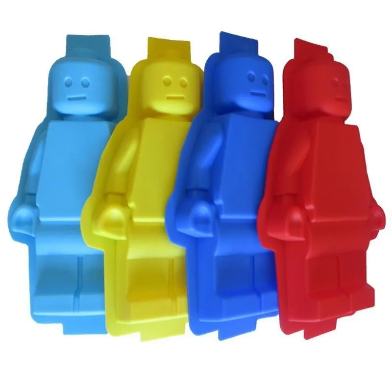 

Heat Sell Robot Cuisine Roast Disc Food Decorating Tools Single Cake Model Silicone Fondant 3d Mold Ice Lego Decoration People