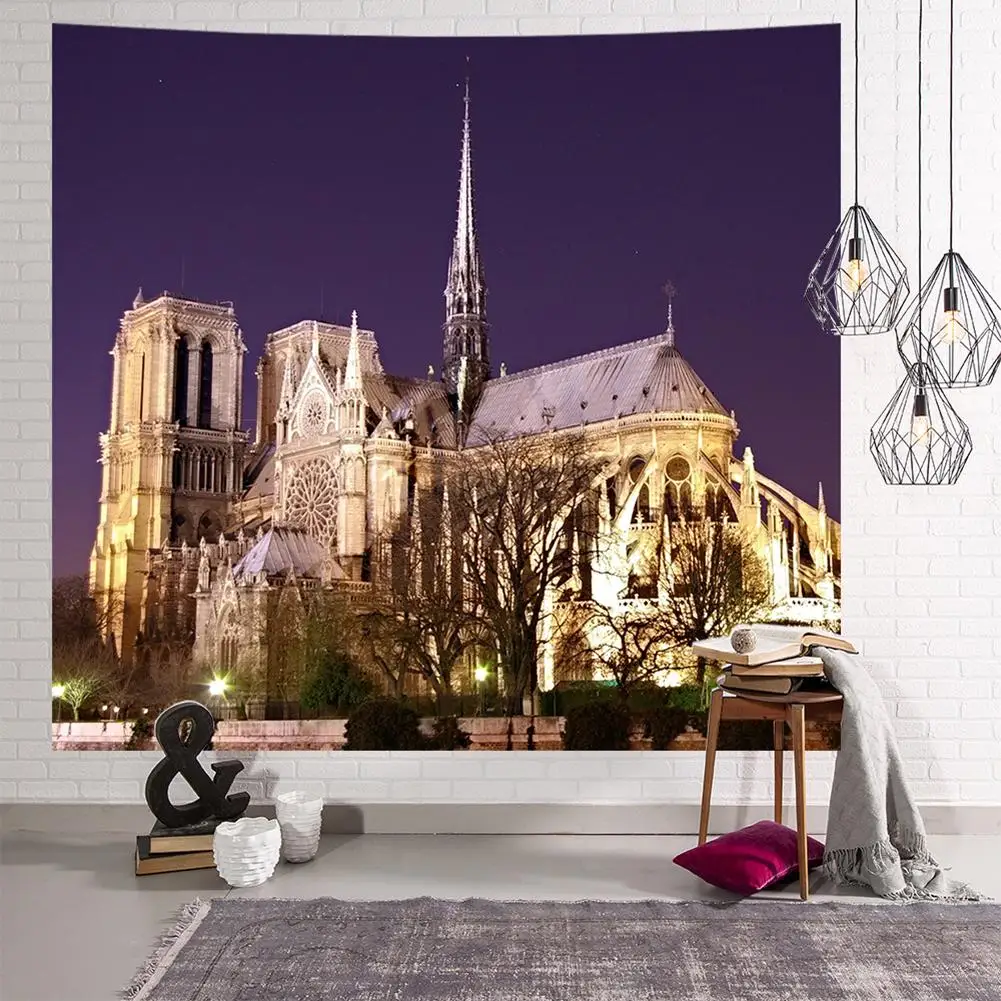 

Tapestry Wall Hanging Decor Art Handicrafts Home Restaurant Decoration Commemorating The French Notre Dame