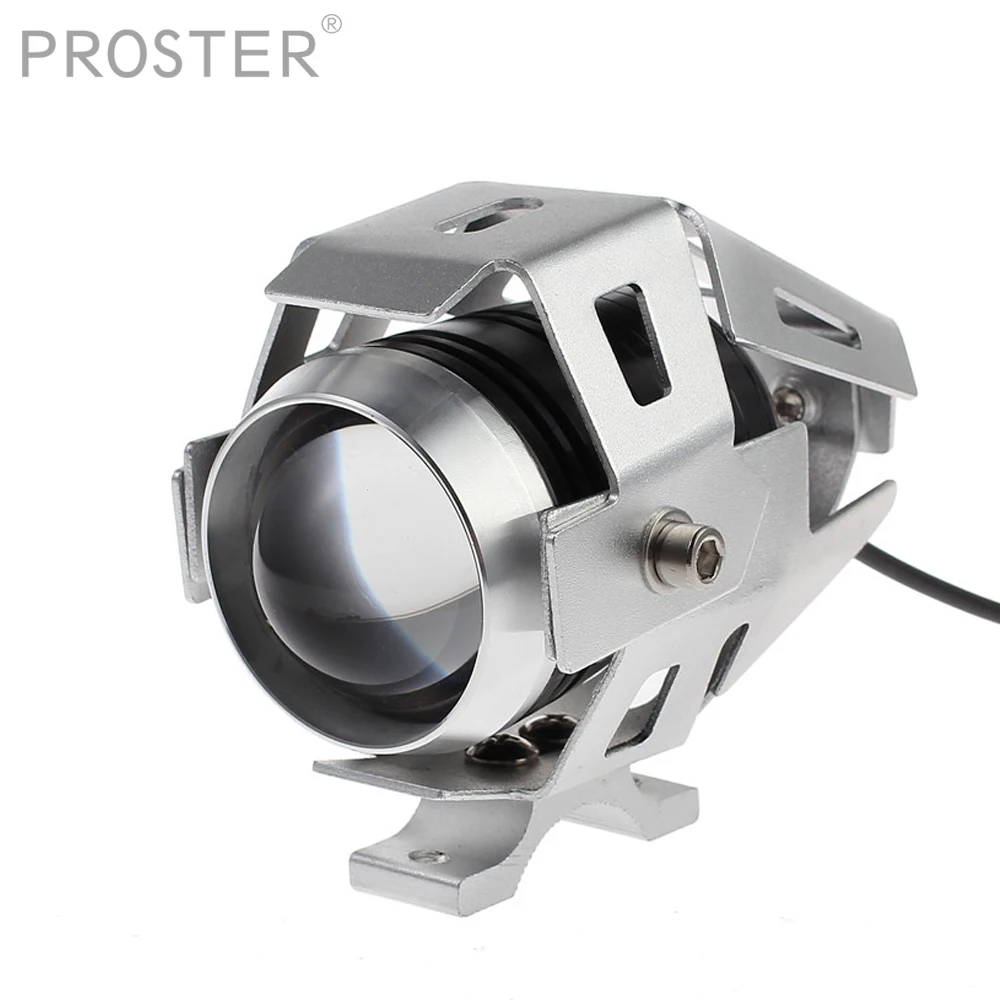 

Proster 125W Motorcycle Headlights Auxiliary Lamp U7 Led Motorbike Spotlight Accessories 12V-80V Moto DRL Spot Head Lights