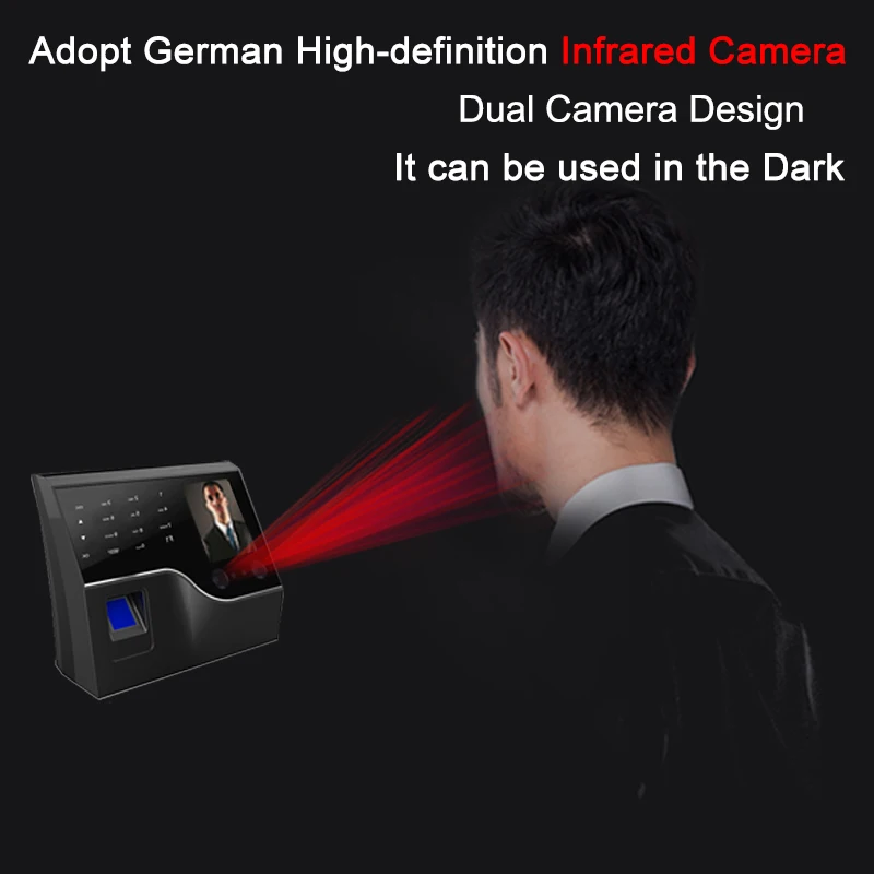 Face Recognition Fingerprint Time Attendance System TCP/IP USB Fingerprint Door Access Control Clock Employee Attendance Machine