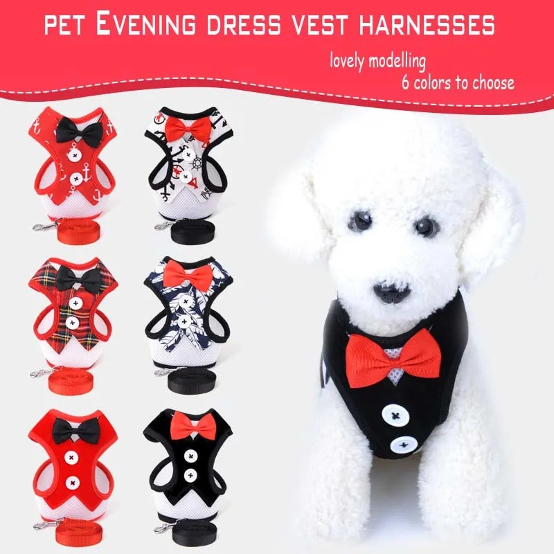 

All Seasons Breathable Fabrics Pets Evening Dresses Vest Harnesses For Small And Medium-sized Dog Social Occasions