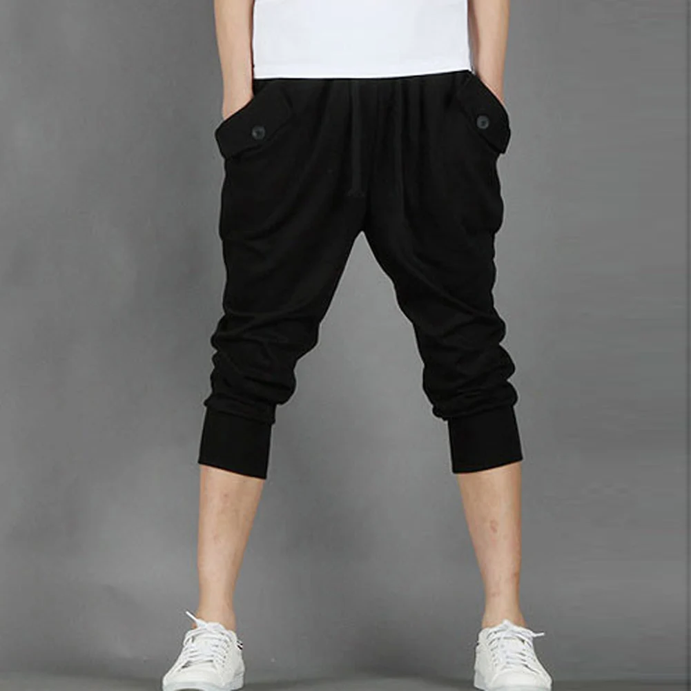 New Casual Men Harem Pants Autumn Spring Loose Casual Pants Trousers Cotton Blend Long Pants Drawstring 5