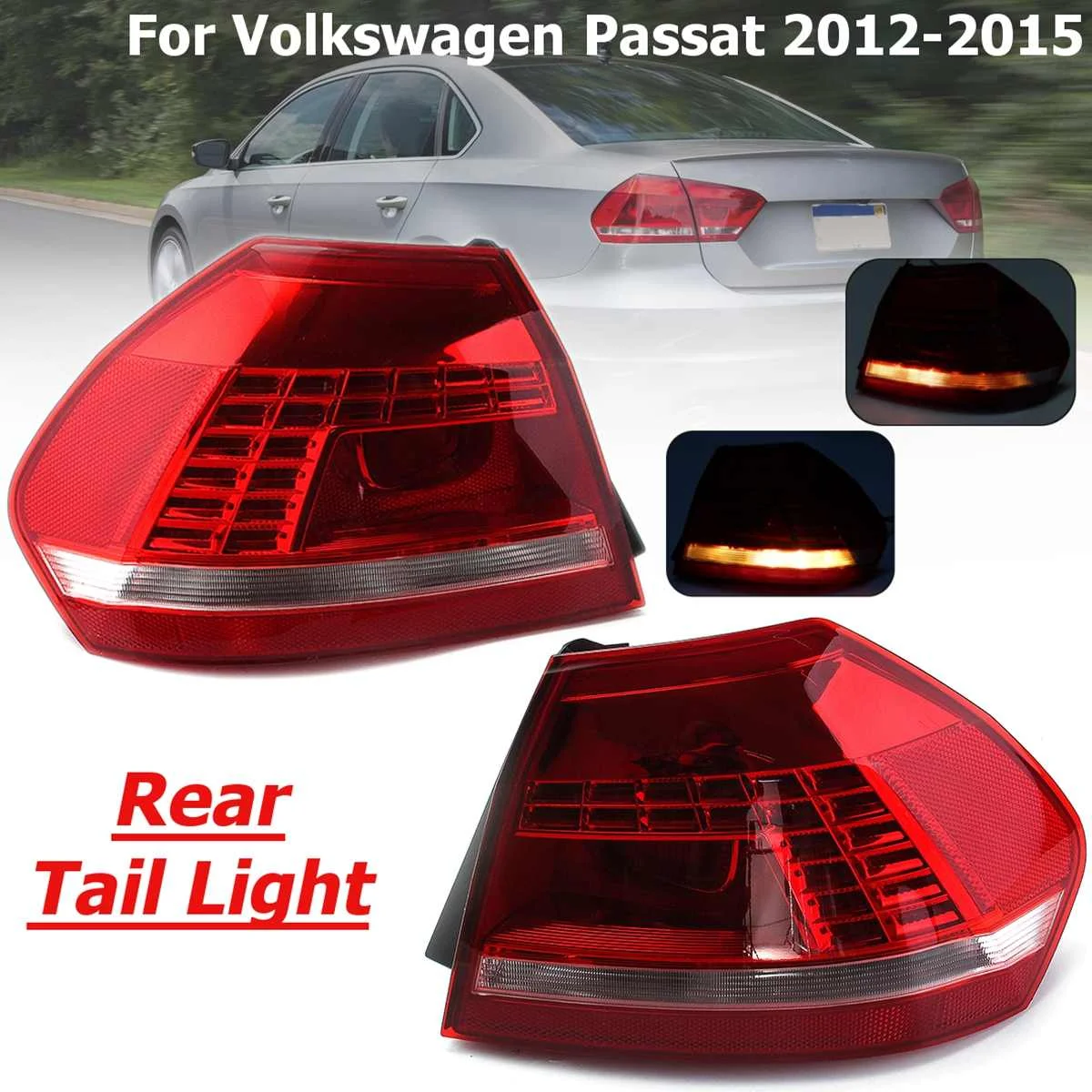 for Volkswagen Passat B7 2012 2013 2014 2015 HalogenTail Brake Light