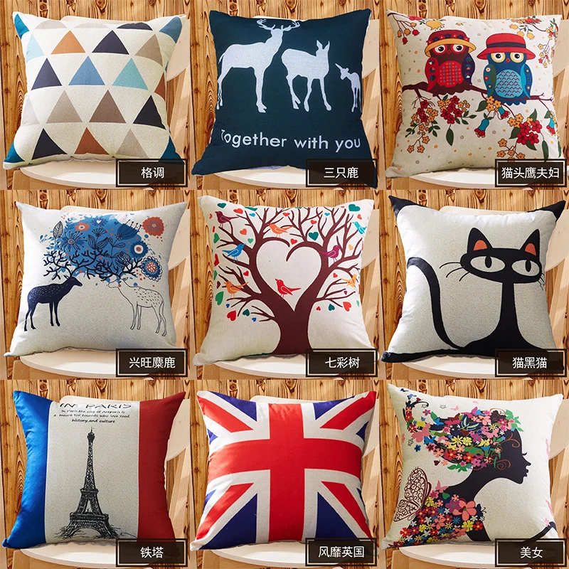 

Pillow Cover Sanding Pillow Case Animal Printed Popular 1PC Home goods Hot Sale High Quality Cartoon