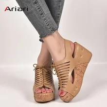 New Summer Women Sandals High Heels Open Toe Vintage Retro Wedges Female Platform Sandals Gladiator Roman Shoes Plus size 35-43 New Summer Women Sandals High Heels Open Toe Vintage Retro Wedges Female Platform Sandals Gladiator Roman Shoes Plus size 35-43