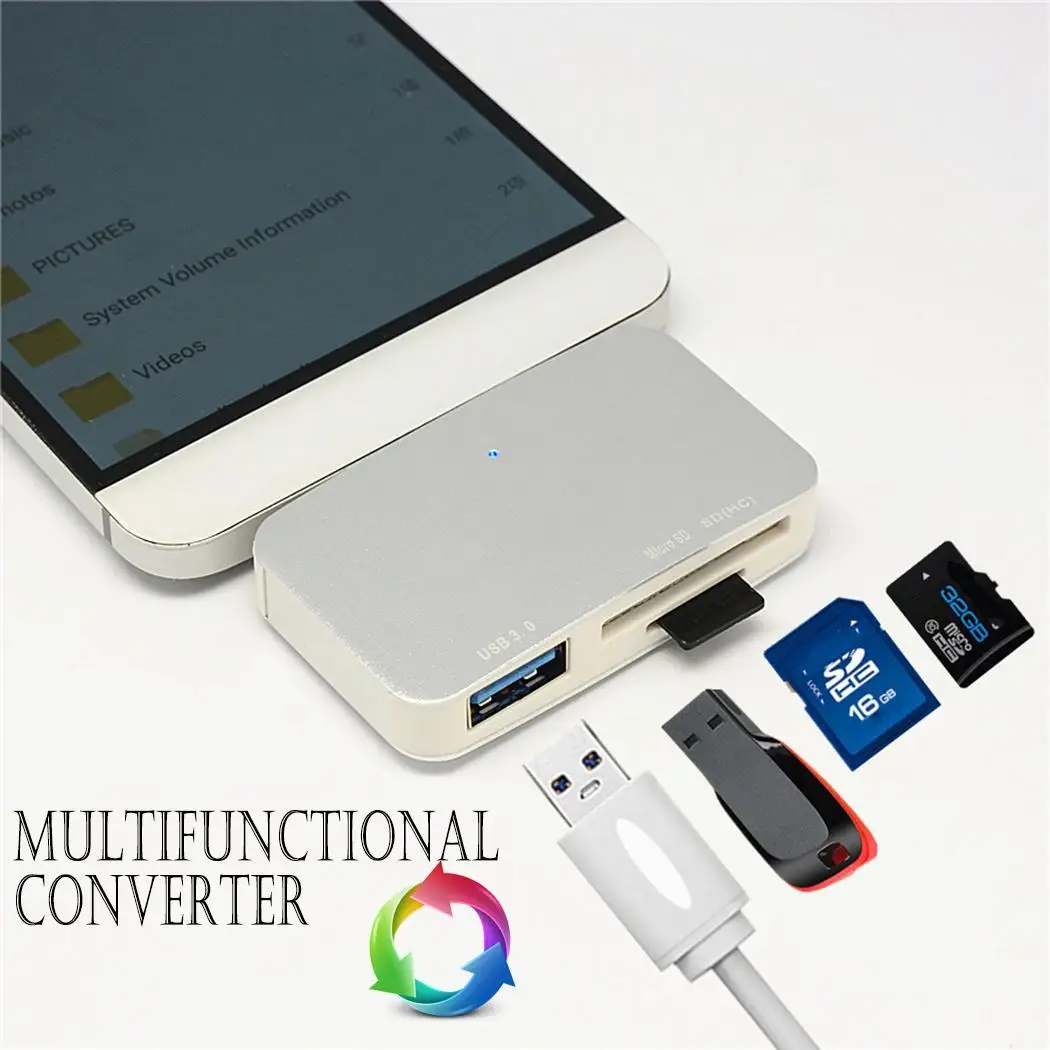 Тип c для SD TF USB 3 0 особенно отлично подходит ноутбуков концентратора OTG памяти