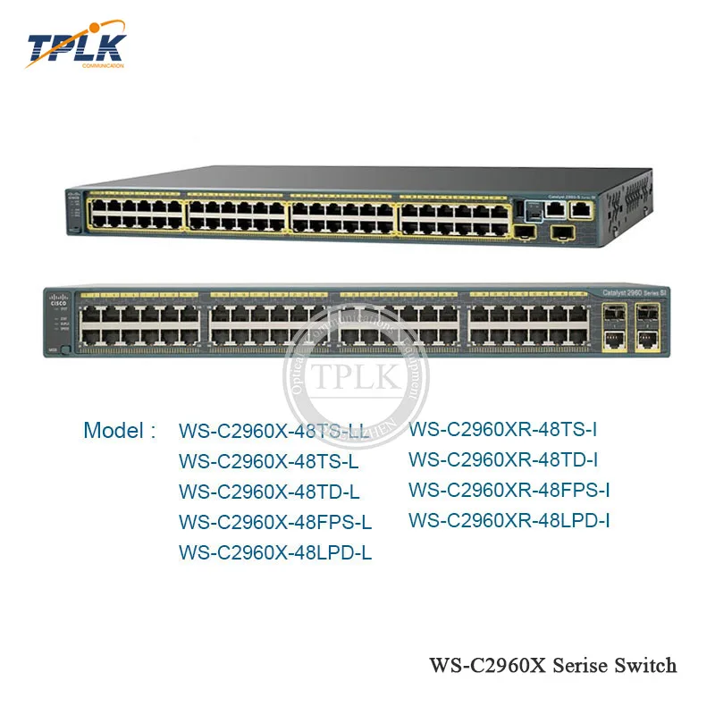 Лучшая цена WS C2960X 24TD L коммутатор 24 портовый гигабитный ethernet Интеллектуальный