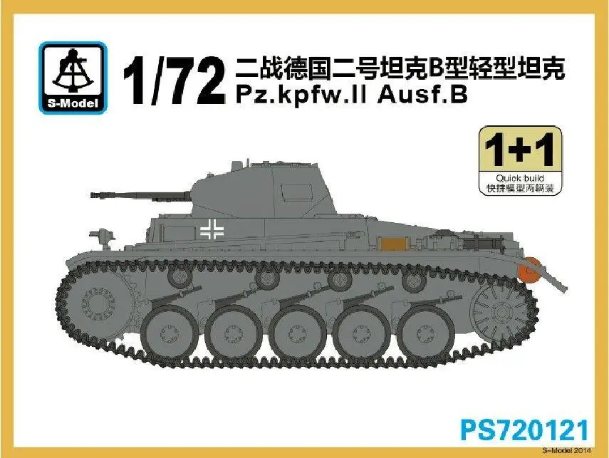 S-модель 1/72 PS720121 Pz.kpfw.II Ausf.B (1 + 1) | Игрушки и хобби