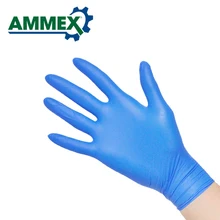 100 шт. одноразовый Нитриловый резиновые перчатки косметическая пудра удобные сильный эластичный Прихватки для мангала дома еда спецодежда медицинская