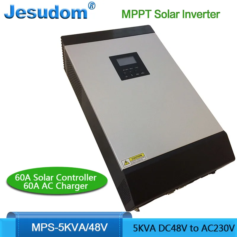 5KVA солнечный гибридный инвертор 4000 Вт Чистая синусоида Инвертор 48Vdc к 230Vac с 48V60A MPPT Солнечное зарядное устройство и 60A AC зарядное устройство