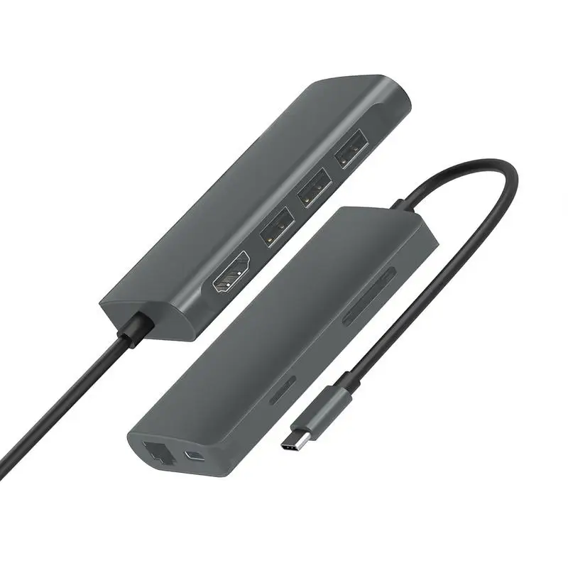 

Docking Station Type - c to HDMI 3 Ports USB 3.0 SD TF Card Reading Gigabit Lan Port PD HUB 8 in 1
