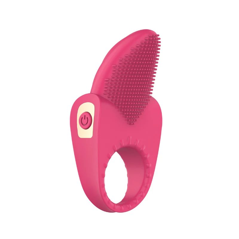 New Arrival Delay Vibrating Cock Ring with Massager Brush Silicone Sex Toys Quiet USB Charged Penis Rings Vibrator