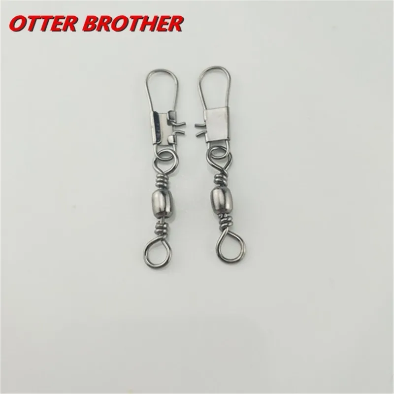 30pcs Fishing Swivels Interlock SnapTackles Winter Metal Lure Fish Carp Connector Copper Carabiners Gear Accessories Tools fishing swivels fishing accessories fishing tools fishing tool fishing tackle