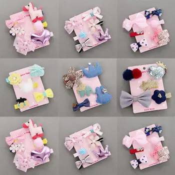 

Emmababy 5 / 6Pcs Hairpin Baby Girl Hair Clip Bow Flower Mini Kids Infant Barrettes Star