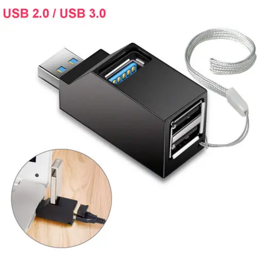 Высокоскоростной 3 портовый USB 2 0/3 0 мульти концентратор разветвитель расширения