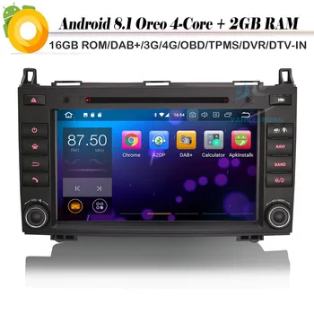 

DAB+ Quad Core Android 8.1 Autoradio NAVI WiFi 4G Radio CD Car GPS Navigation Player for Mercedes Classe A/B W169 W245 Viano