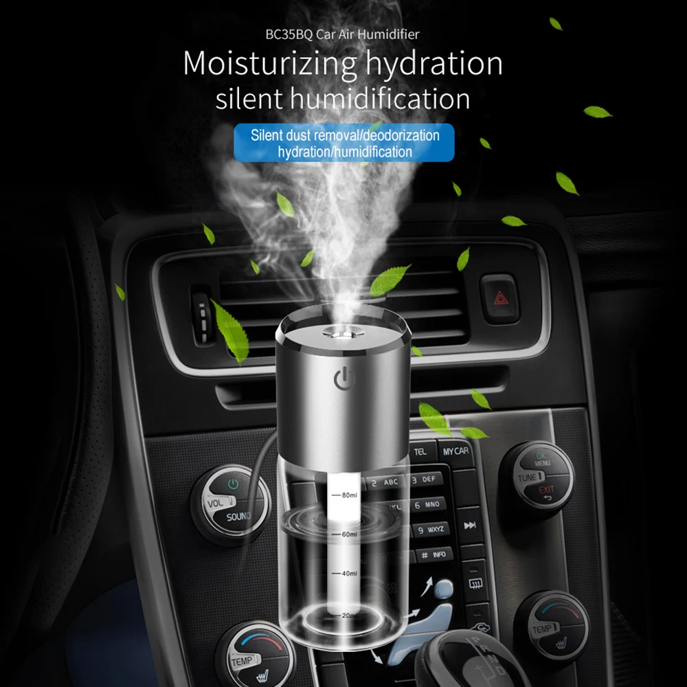 Car Humidifier with Dual USB Charger Car Essential Oil Diffuser Vent