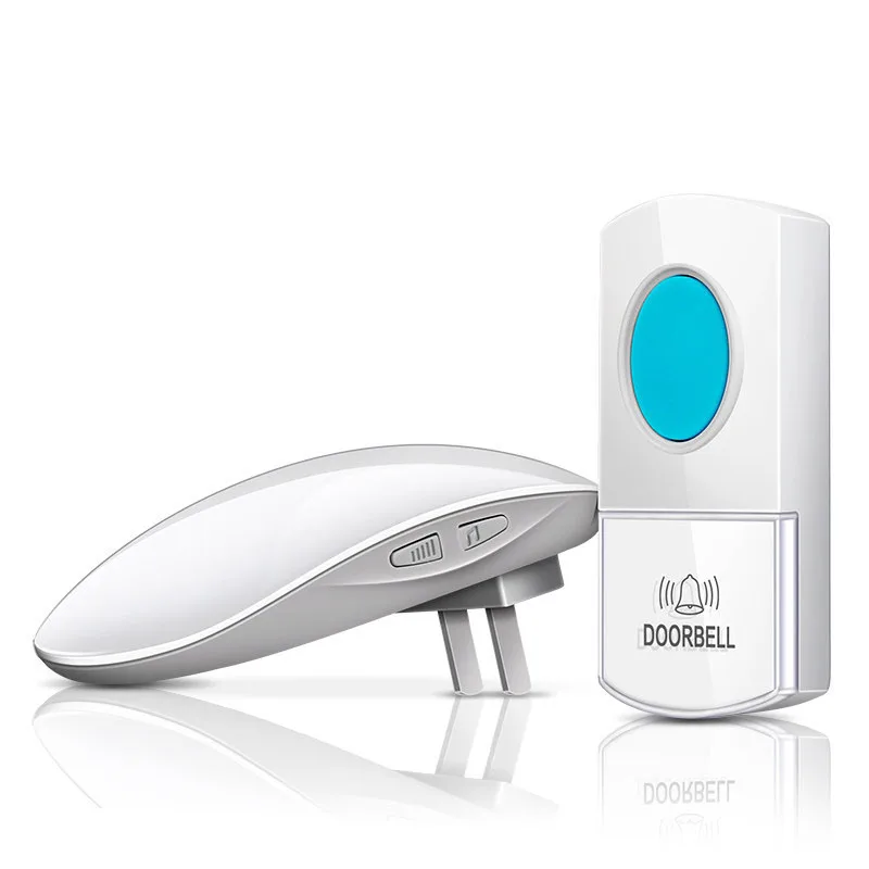 

Waterproof Wireless Doorbell 65M Range Smart Home Door Bell Chime Ring 1 Button 1 Receiver Vc110-220V(Us Plug)