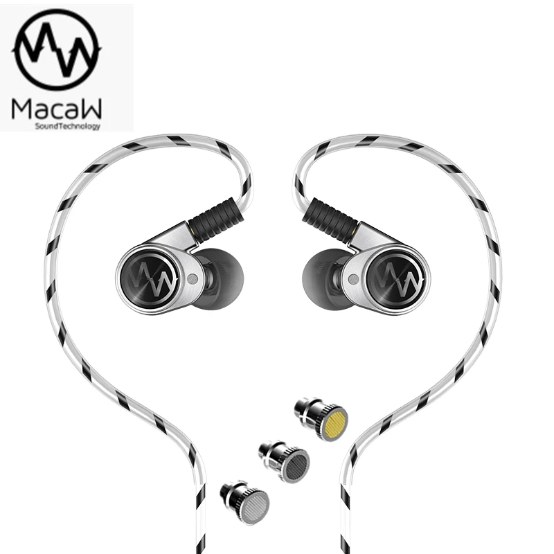 

Macaw GT350s HiFi Headphones Hybrid Dynamic Driver Balanced Armature MMCX In-ear Earphone with Microphone for Android iOS