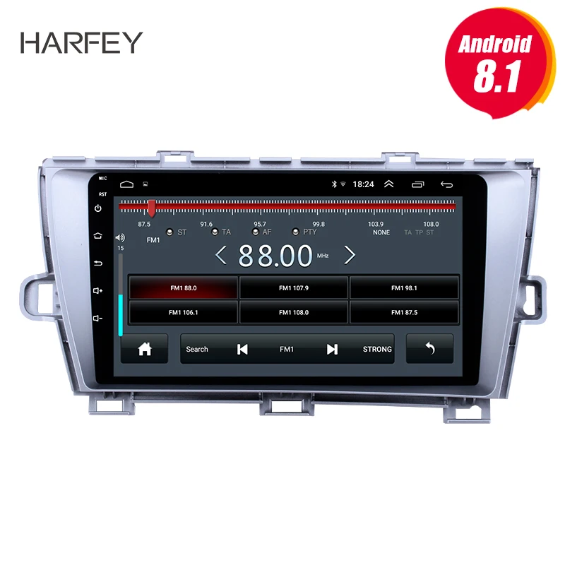 

Harfey HD Touchscreen Radio 9" Android 8.1 for Toyota Prius 2009-2013 Left hand driver GPS Navi Bluetooth WiFi Mirror Link USB