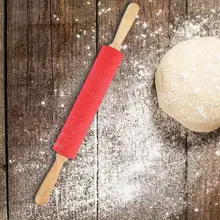 1 шт. деревянная ручка, силикон скалка антипригарная мука для выпечки печенья для помадки, пирога, печенья