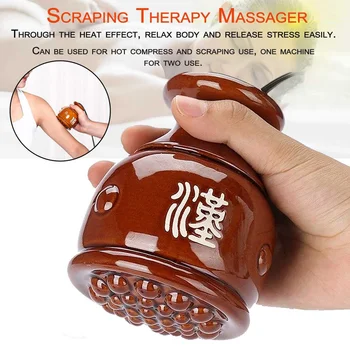 

Electric Heating Vacuum Scraping Therapy Massage Guasha Machine Body Massager Moxibustion guasha Promote Blood Circulation