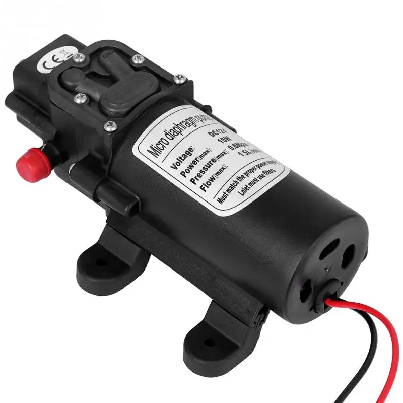 

Hot DC 12V 15W Diaphragm Water Pump 0142HA-12-15 Electric Micro Diaphragm High Pressure Water Self Priming Pump Flow Back