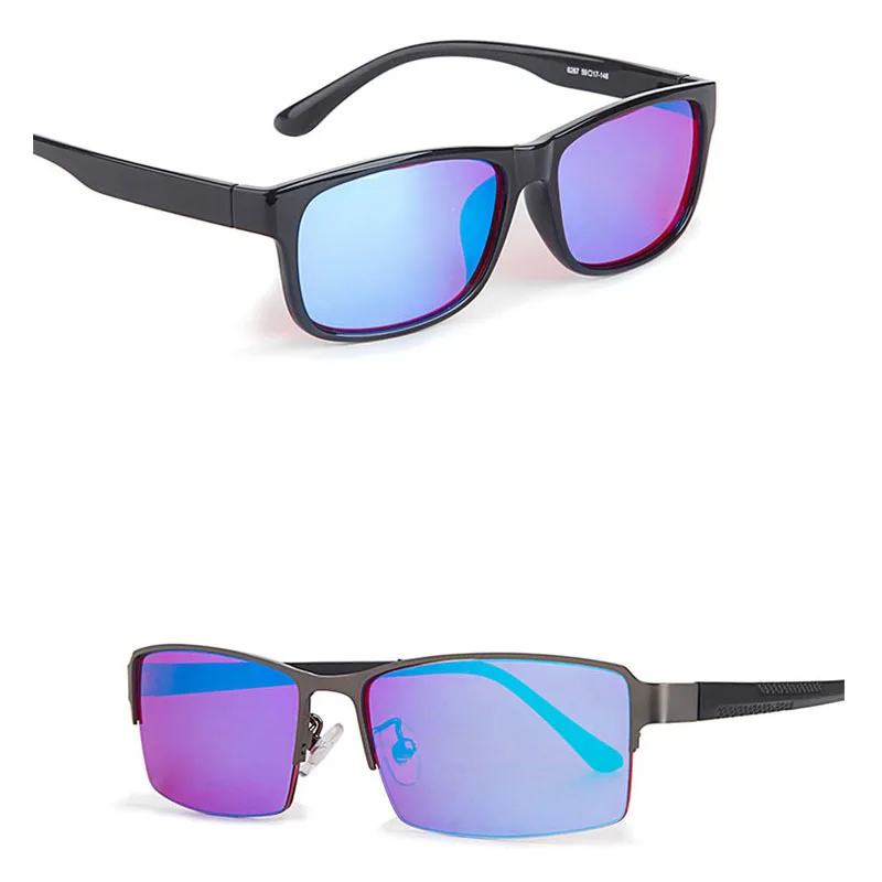 Gläser Korrektur Farbe Spiegel Blind Männer Half Rot full Lizenz Frame Frame Carter Fahrer Colorblind Grün Brillen Sonnenbrille Frauen qIIwgRrc