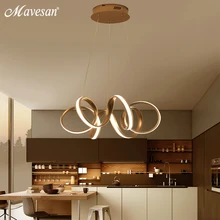 Современный светодиодный подвесной светильник для гостиной, столовой, кухни, подвесной светильник из алюминиевого сплава, светодиодный подвесной светильник