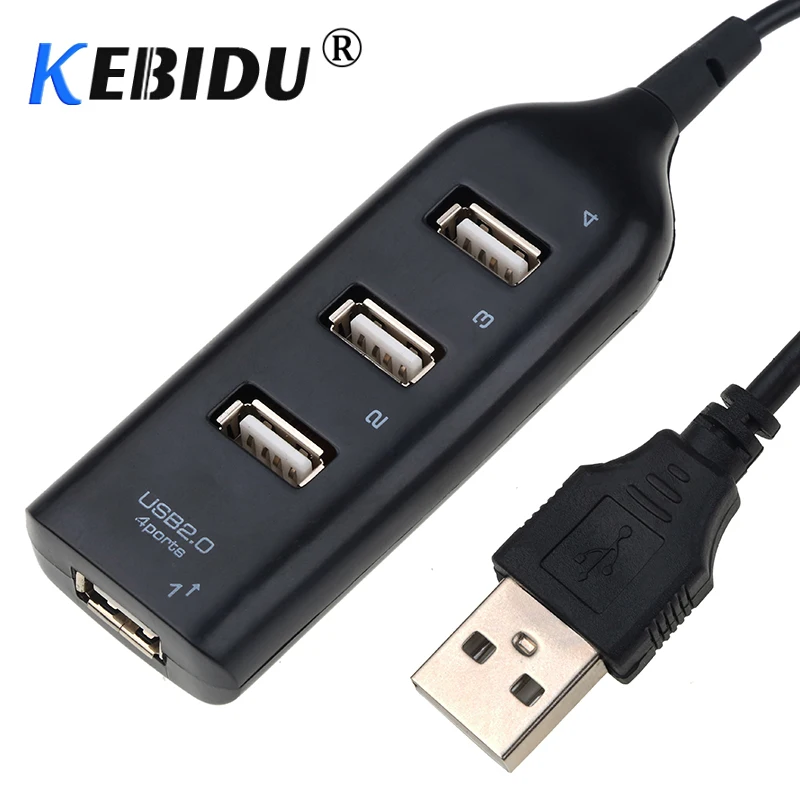 

Kebidu Universal USB Hub 4 Port USB 2.0 Hub with Cable High Speed Mini Hub Socket Pattern Splitter Cable Adapter for Laptop PC