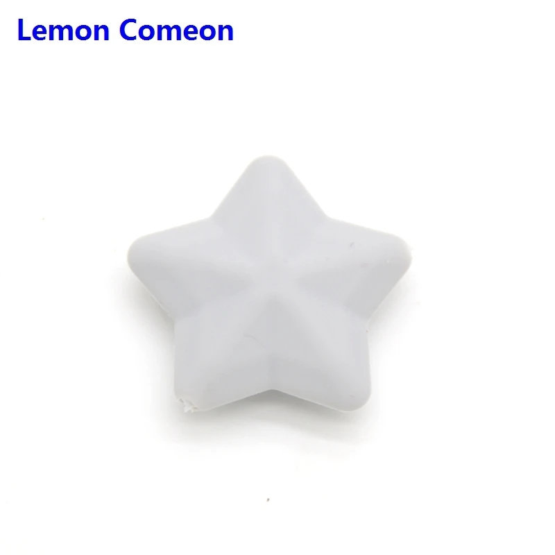 Lemon Comeon, 5 шт., силиконовая звезда, BPA бесплатно, силиконовые бусины, игрушка для грызунов, подарок для медсестры, сделай сам, цепочка для соски, ожерелье, прорезыватель, аксессуары
