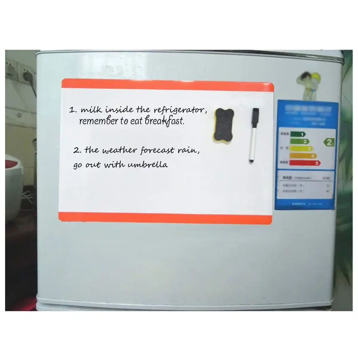 calendario de pizarra magnetica para nevera a4 tablero de borrado en seco inteligente tablero magnetico para nevera lateral largo rojo