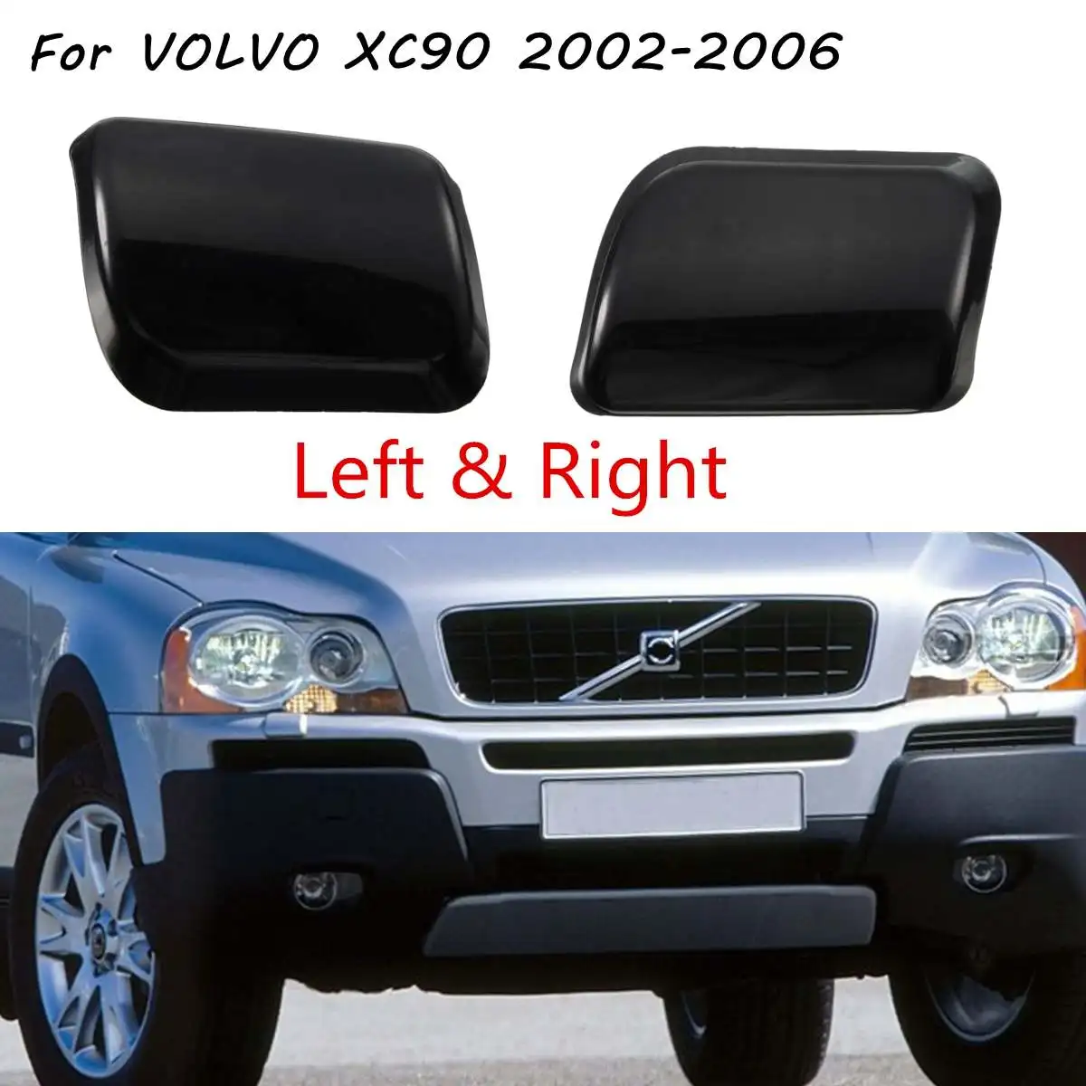 

Front Bumper Headlamp Headlight Lamp Washer Jet Nozzle Cover Cap For VOLVO XC90 2002 2003 2004 2005 2006