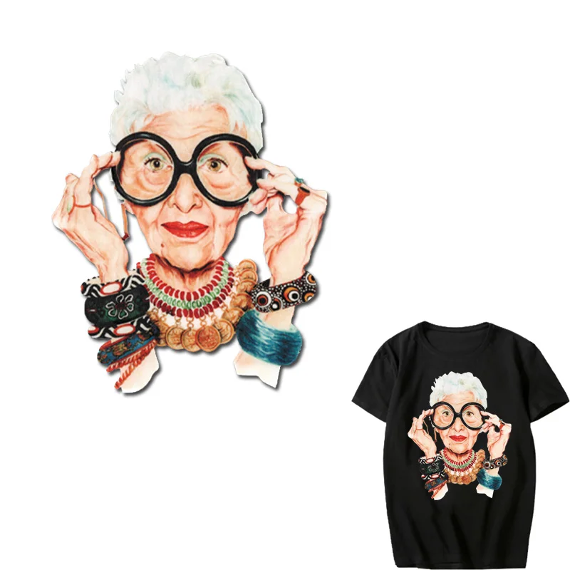 

Fashion Grandma Patch Heat Transfer Vinyl Iron on Patches for Girl Clothes Sticker DIY T-shirt Decoration Applique Thermal Press